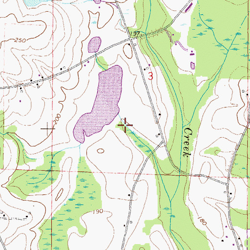 Topographic Map of Gerald Crowley Lake and Dam, AL