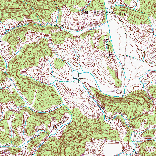 Topographic Map of Oldham Creek, TN