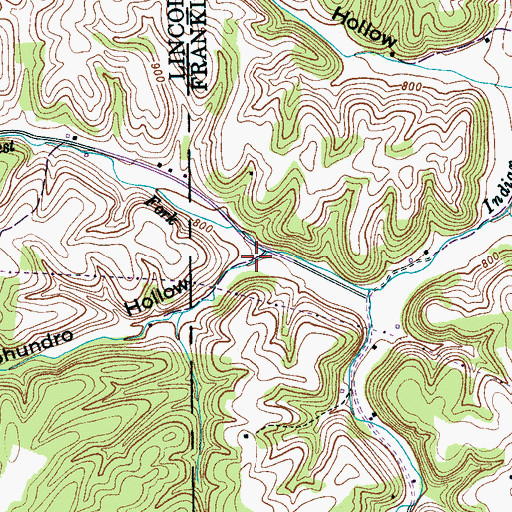 Topographic Map of Omohundro Hollow, TN