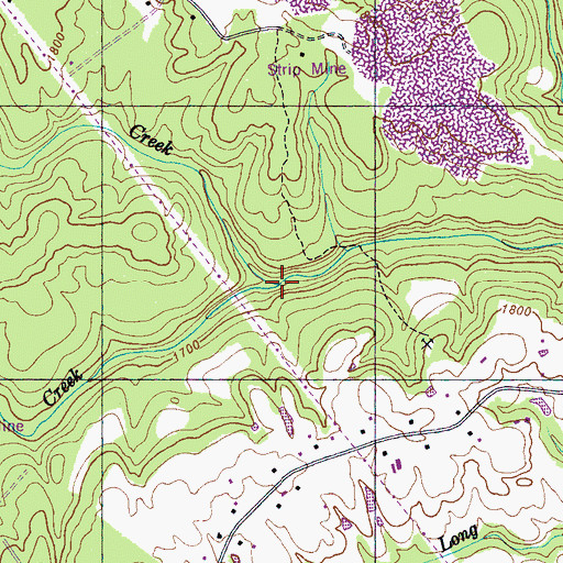Topographic Map of Onemile Creek, TN