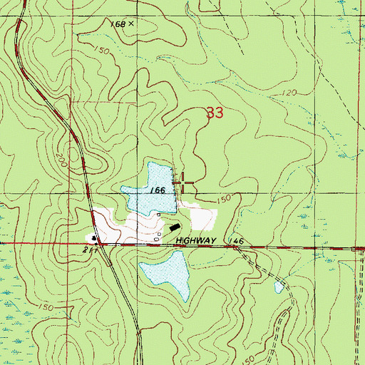 Topographic Map of Red Nichols Dam, AL