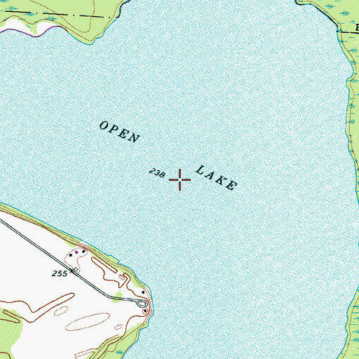 Topographic Map of Open Lake, TN