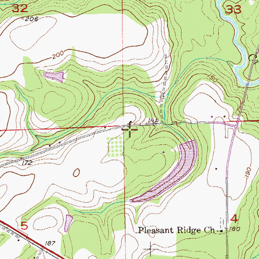 Topographic Map of Jack Ausley Lake, AL