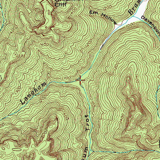 Topographic Map of Opossum Trot, TN