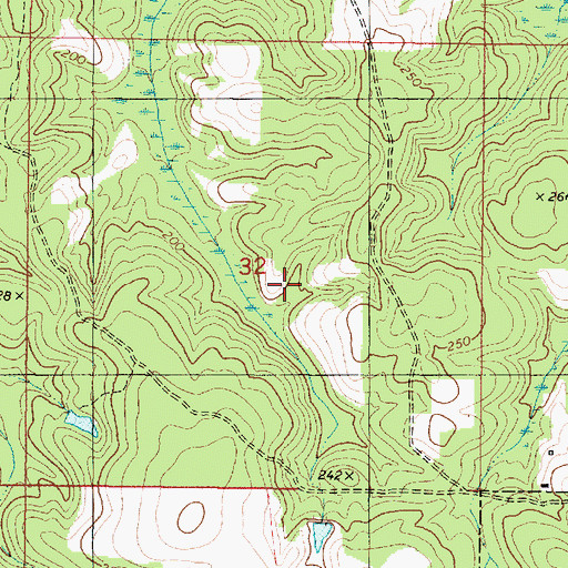 Topographic Map of Rascoe Farm Pond Dam, AL