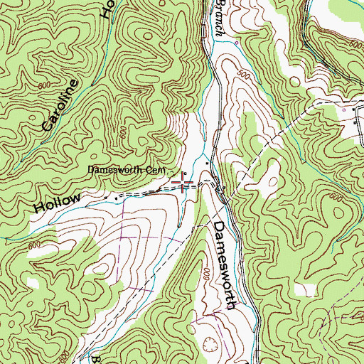 Topographic Map of Orchard Hollow, TN