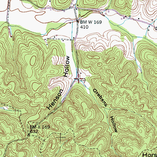 Topographic Map of Orebank Hollow, TN