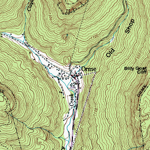 Topographic Map of Orme, TN