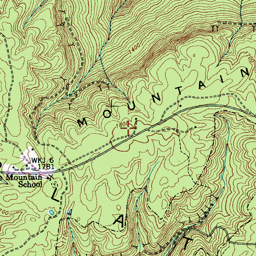 Topographic Map of Orme Mountain, TN