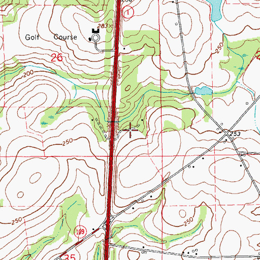 Topographic Map of David West Dam, AL