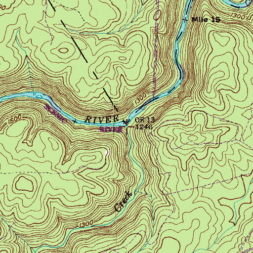 Topographic Map of Otter Creek, TN