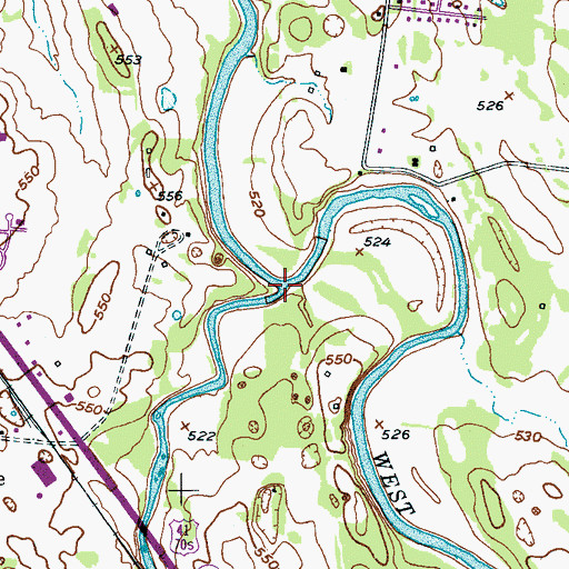 Topographic Map of Overall Creek, TN