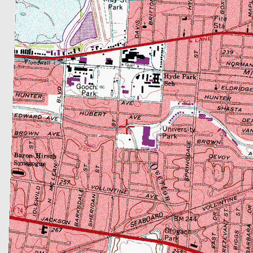 Topographic Map of Overton Bayou, TN