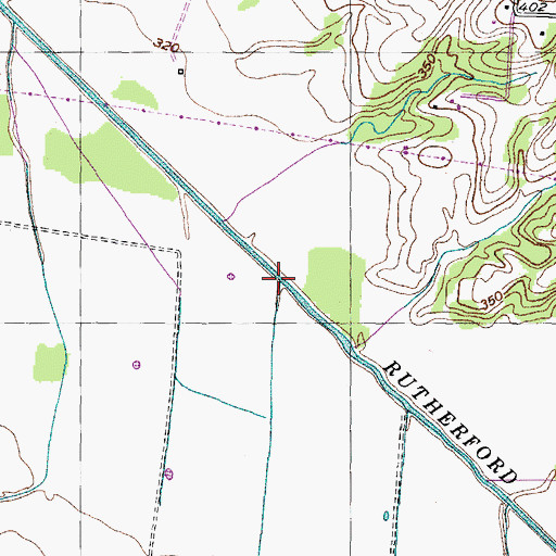 Topographic Map of Owen Branch, TN