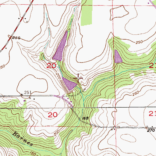 Topographic Map of J A Hughes Number One Dam, AL