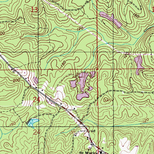 Topographic Map of H R Sherrer Dam, AL