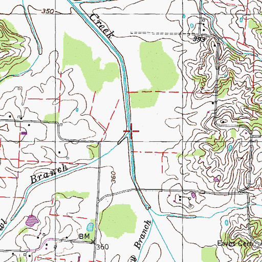 Topographic Map of Owl Branch, TN