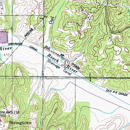 Topographic Map of Owl Creek, TN