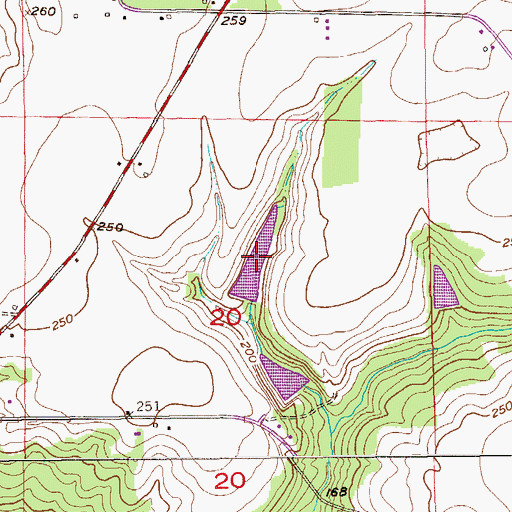 Topographic Map of Hughes Lake, AL