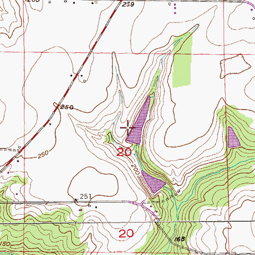 Topographic Map of J A Hughes Number Two Dam, AL