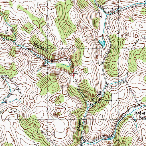 Topographic Map of Oxford Hollow, TN