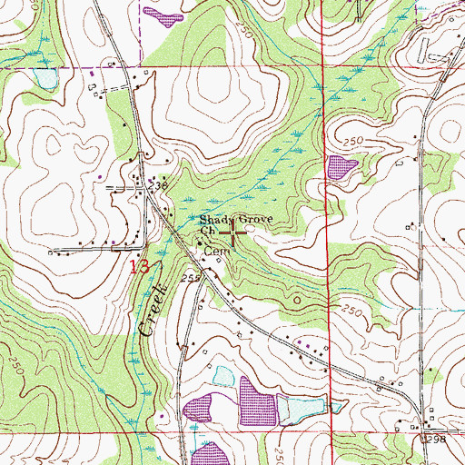 Topographic Map of Ralph Martin Dam, AL