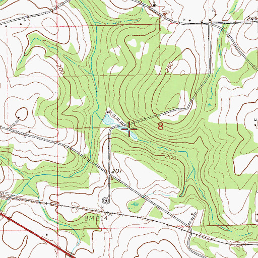 Topographic Map of Bruce Blaum Lake, AL