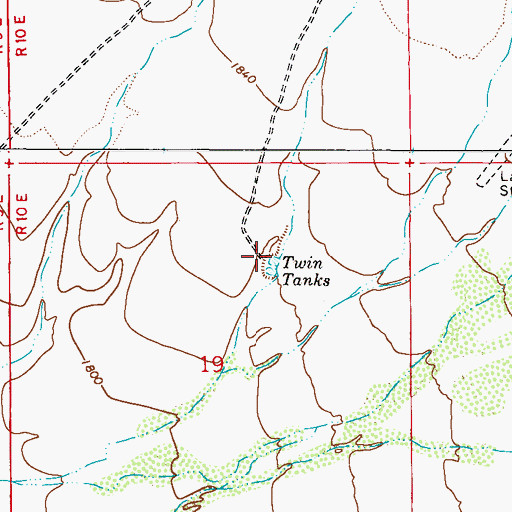 Topographic Map of Twin Tanks, AZ