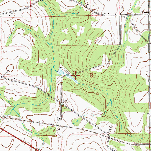 Topographic Map of Bruce Blaum Dam, AL