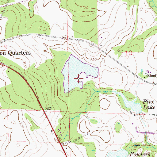 Topographic Map of Caroline Wilson Dam, AL