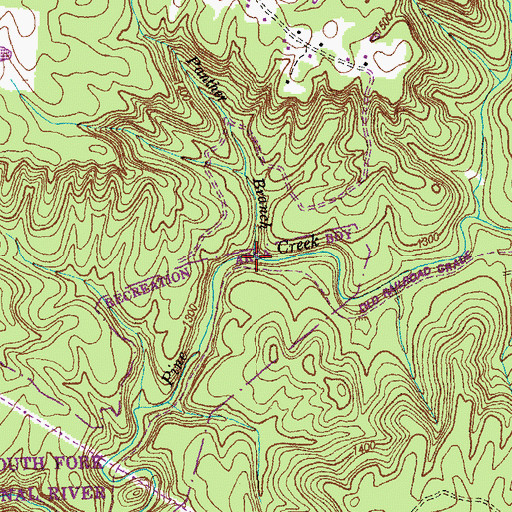 Topographic Map of Panther Branch, TN