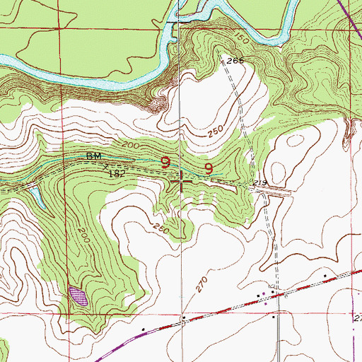 Topographic Map of Ted Sketo Dam, AL