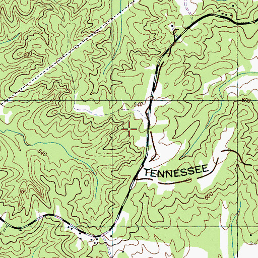 Topographic Map of Park Meals School, TN