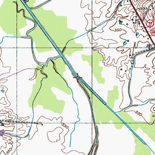 Topographic Map of Parker Branch, TN