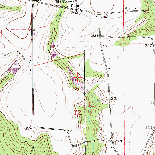 Topographic Map of Fred Denman Lake, AL
