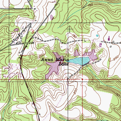 Topographic Map of E J Moran Number One Dam, AL