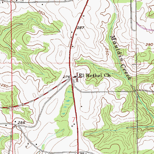 Topographic Map of Dwight Brandon Lake, AL