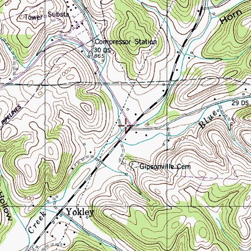 Topographic Map of Parrish Hollow, TN