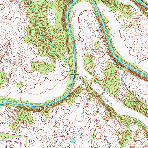 Topographic Map of Passenger Creek, TN