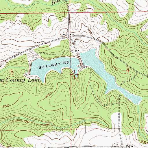 Topographic Map of Geneva County Lake Number One Dam, AL