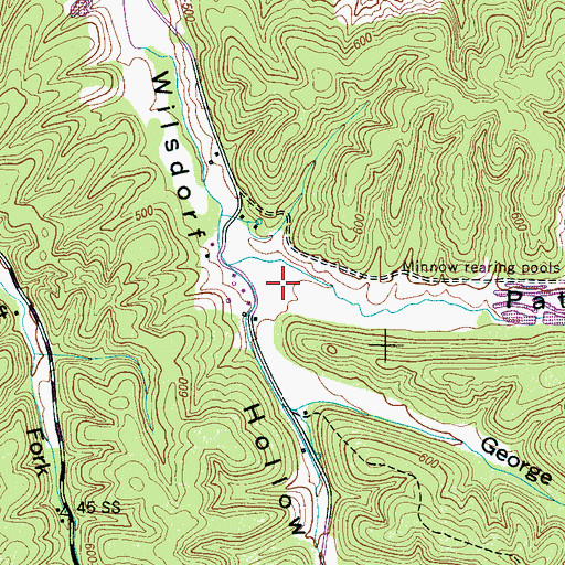 Topographic Map of Patrey Hollow, TN
