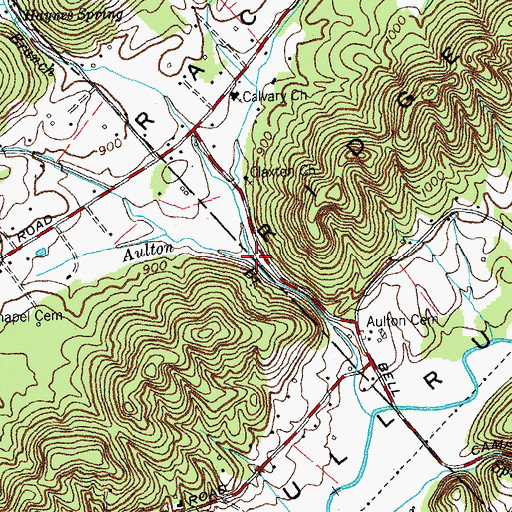 Topographic Map of Patt Branch, TN