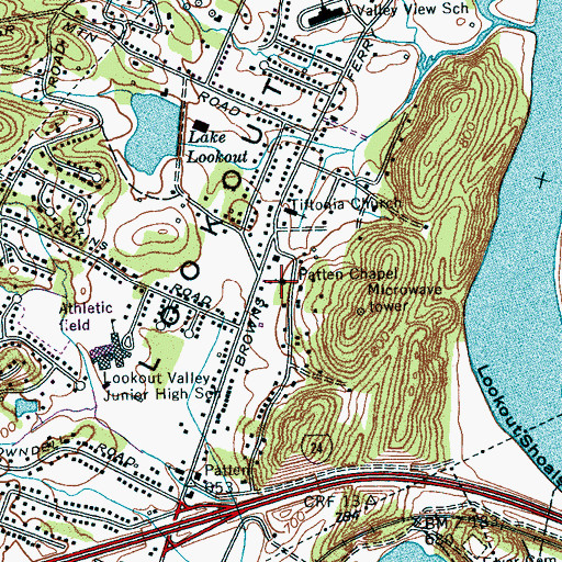 Topographic Map of Patten Chapel, TN