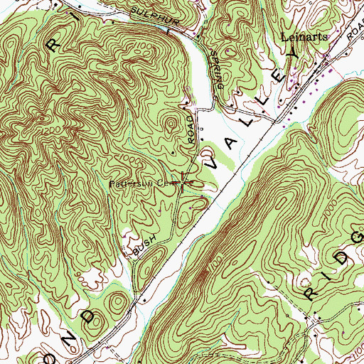 Topographic Map of Patterson Cemetery, TN