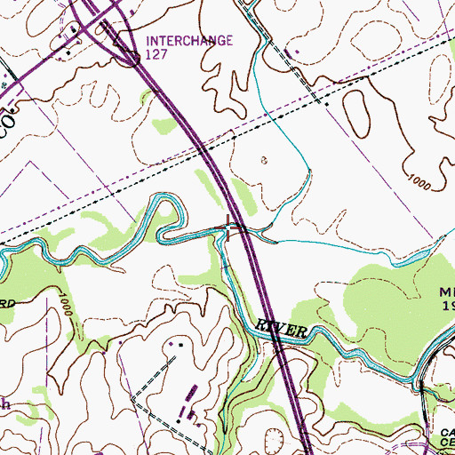 Topographic Map of Patton Creek, TN