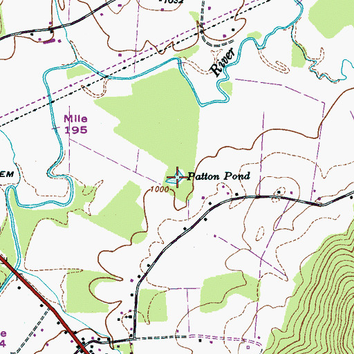 Topographic Map of Patton Pond, TN