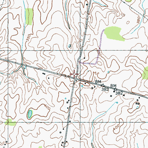 Topographic Map of Patton School, TN
