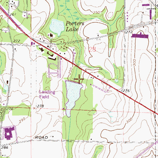 Topographic Map of Jessie Forrester Dam, AL