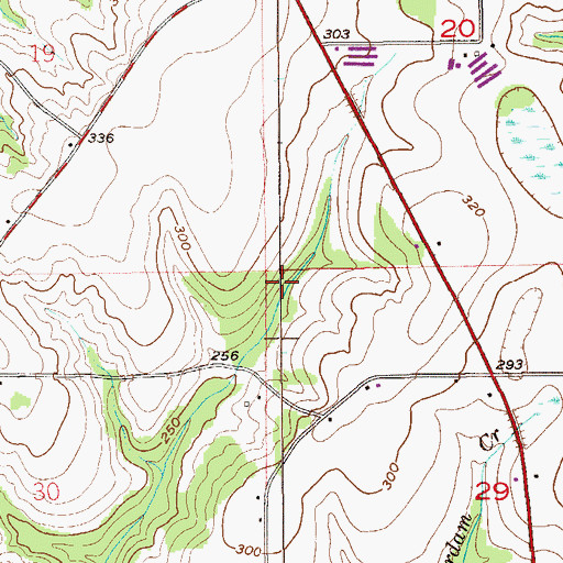 Topographic Map of Frank Britt Pond Dam, AL