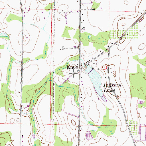 Topographic Map of Ingram Lake Dam, AL